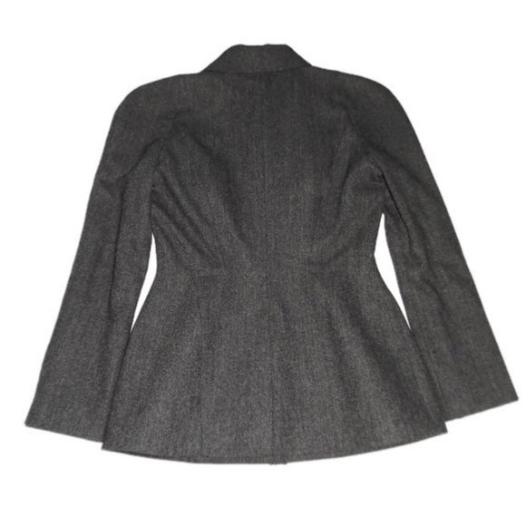 Herve Leger Wool Blazer Jacket Gray Button Up 14 - Picture 4 of 4